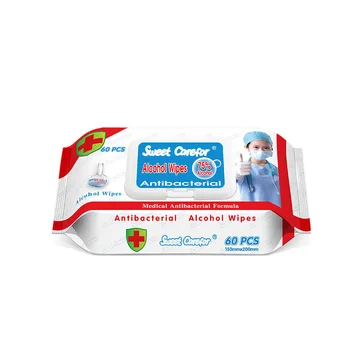 

60Pcs/Pack Household antibacterial hand washing hygiene wipes alcohol sterilization wipes tablets sterilization