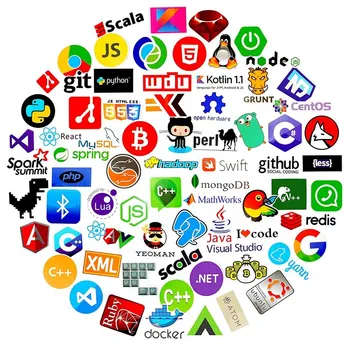 

100Pcs Programming Stickers Software Developers Engineers Hackers Programmers Geeks and Coders Computer Sitckers for Laptop Ps4