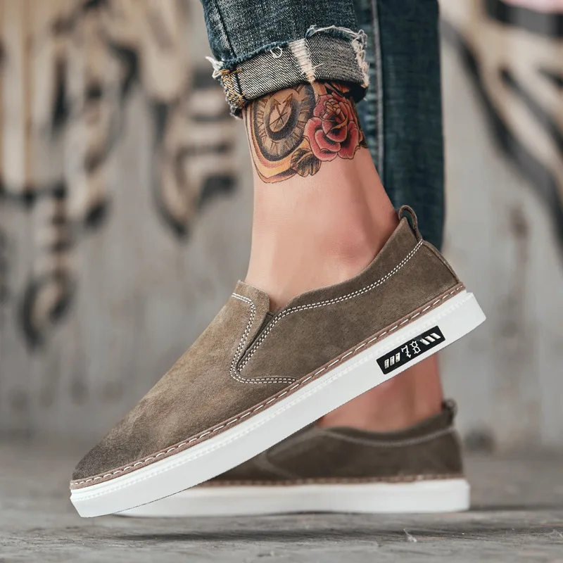 

Classics Fashion Casual Loafers Shoes for Men Solid Spring Autumm Flat Slip On Shoes Soft Comfy Leisure Driving Shoes