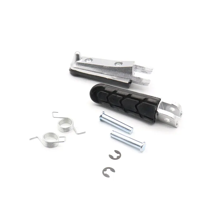 Pratical Foot Pegs 1 Pair Silver Pedal Front Motorcycle Pedal Durable Rubber Front Pedal for Honda CB1300