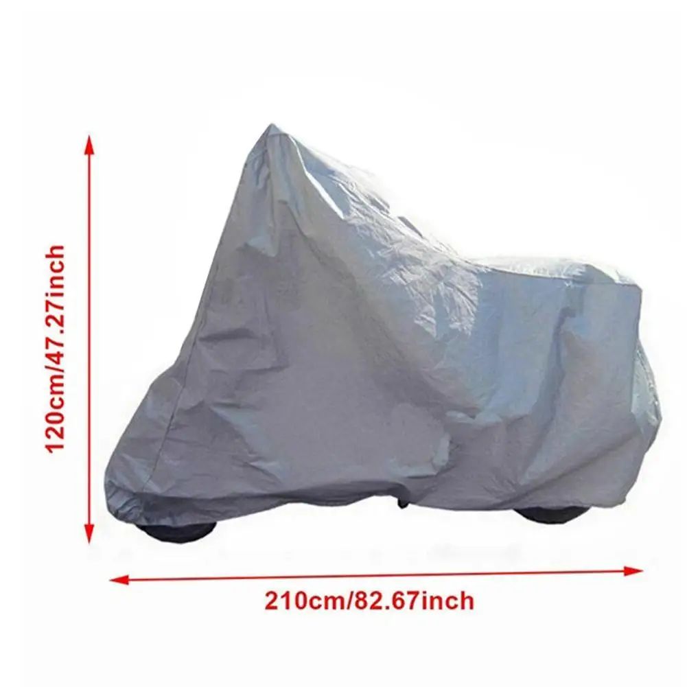 Silver Gray New Motorcycle Protective Cover Waterproof Bike Scooter Outdoor Rain&Dust UV Proof Sun Protection Case For Motorbike