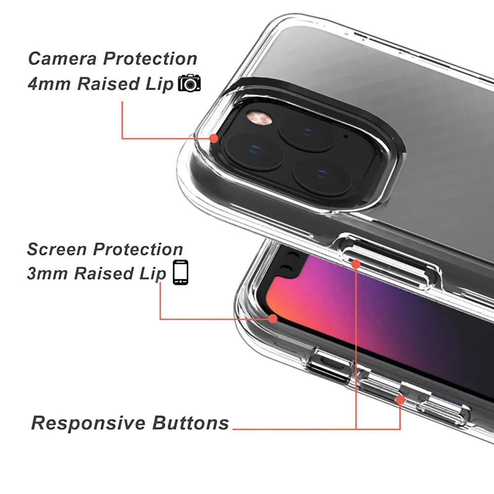 Fall Für iPhone 8 7 6S 6 Plus X XR XS 11 Pro Max Fall Silikon Transparent Weiche TPU harte PC Funda