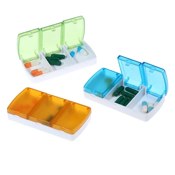 

1PCS 3 Grids Pill Box Case Pills Organizer Case Portable Travel Medical Drugs Tablet Storage Container Medicine Box