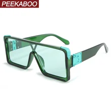 Peekaboo, цельные Квадратные Солнцезащитные очки для мужчин, большие размеры,, белые, женские солнцезащитные очки, Ретро стиль, мужские, зеленые, синие, uv400