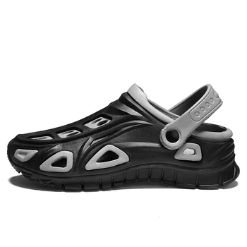 

2020 New Tendy Beach Sandals Summer Croc Shoes Man Sandals Clogs Crocks Man Shoes Blue Black Slides Slippers Casual Jelly Shoes