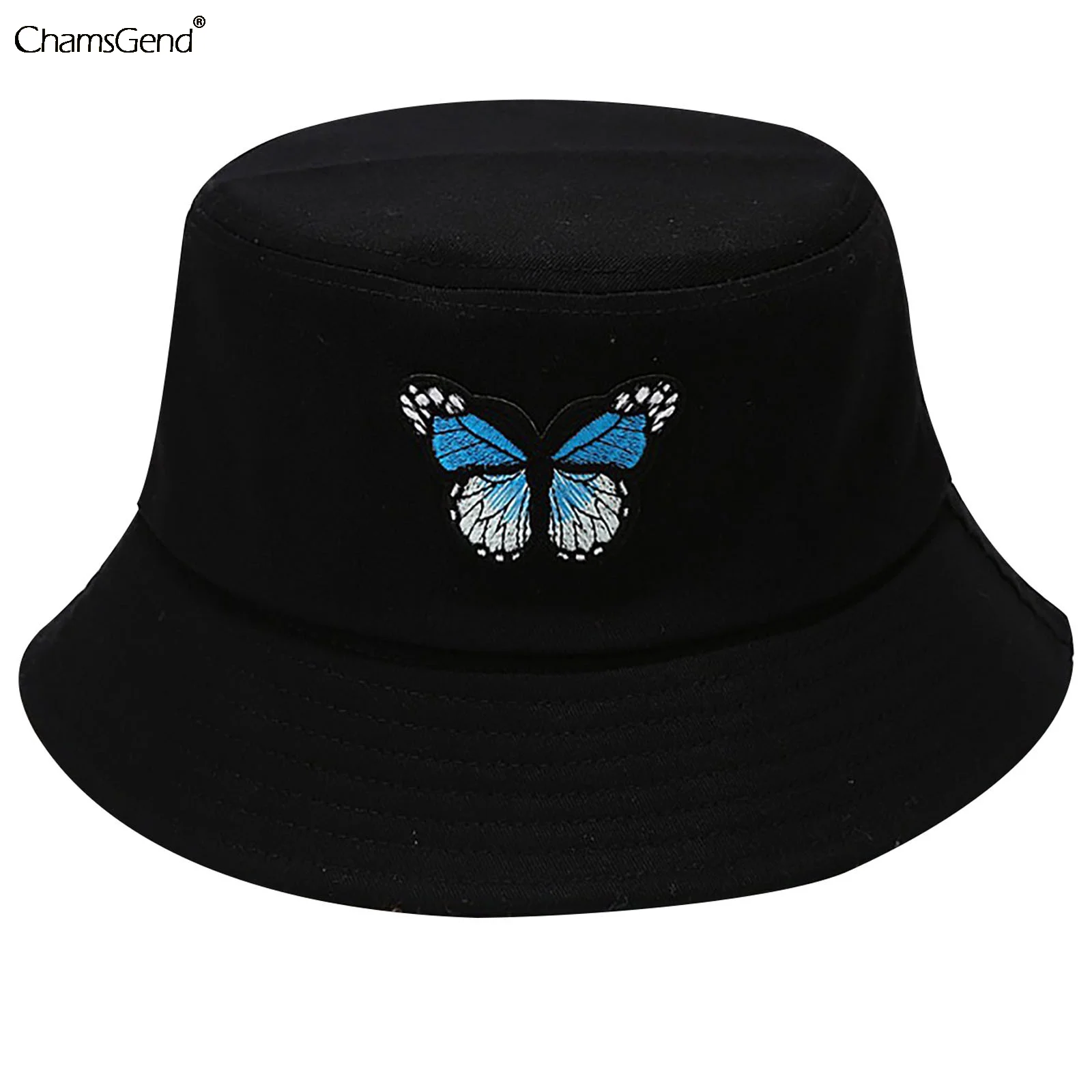 Butterfly Embroidery Bucket Hat Unisex 