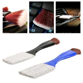 

Car Cleaning Brush Dusting Remove Double Side for Air Conditioning Panel space Auto Wash Tools Meter Detailing Cleaner