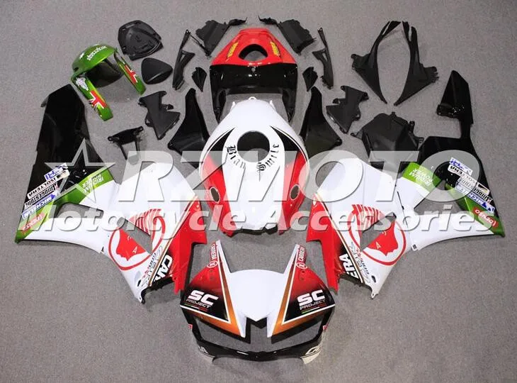 4 подарки ABS литья под давлением полный обтекатель комплект Подходит для HONDA CBR600RR F5 2013 набор тела белый красный