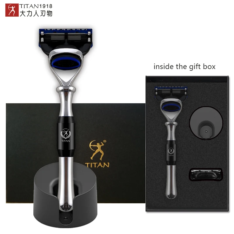 

Titan safety razor, metal handle free shipping high quality shaving razor , replaceable blade razor