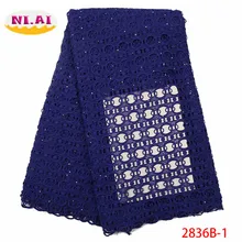 NIAI новейшее гипюровое кружево вышивка французский африканский шнур кружевная ткань высокого качества нигерийская кружевная ткань для свадьбы XY2836B-1