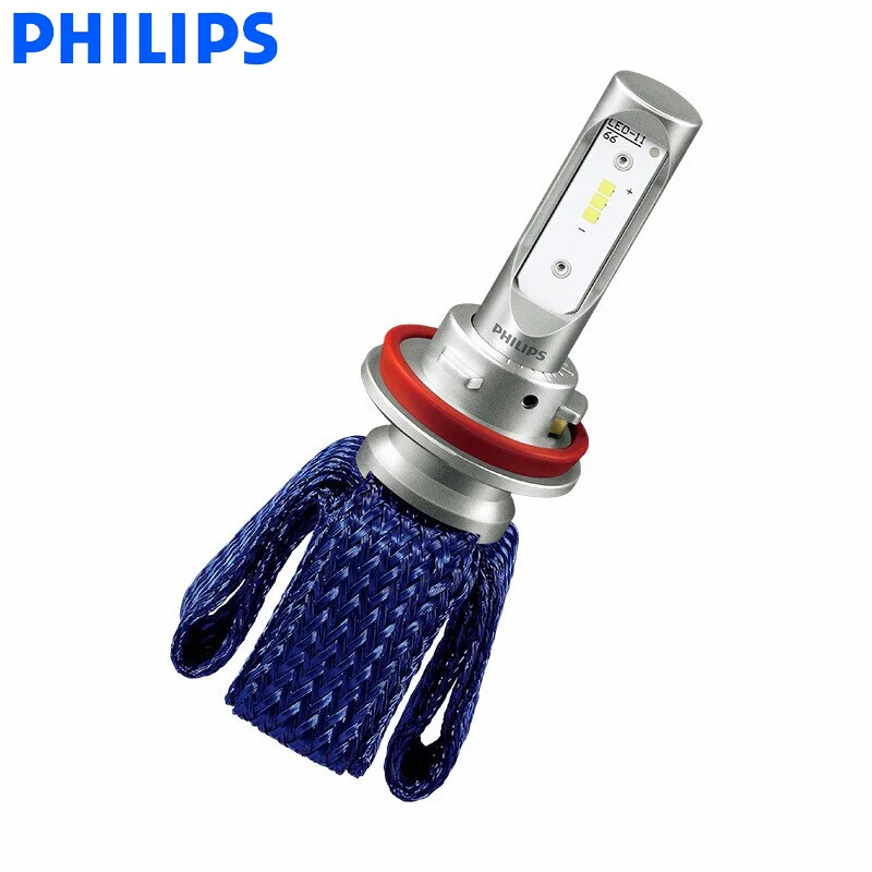 Philips светодиодный H11 Ultinon Essential автомобильные лампы 6000K яркий белый светильник
