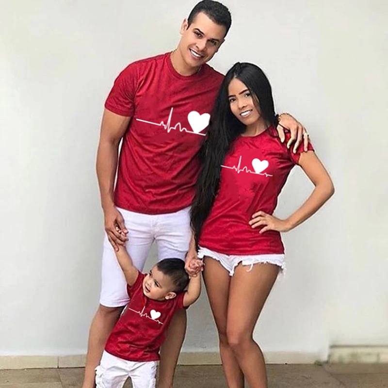 Camiseta Mãe Crianças Filha Olhar Família Verão Algodão Combinando ...