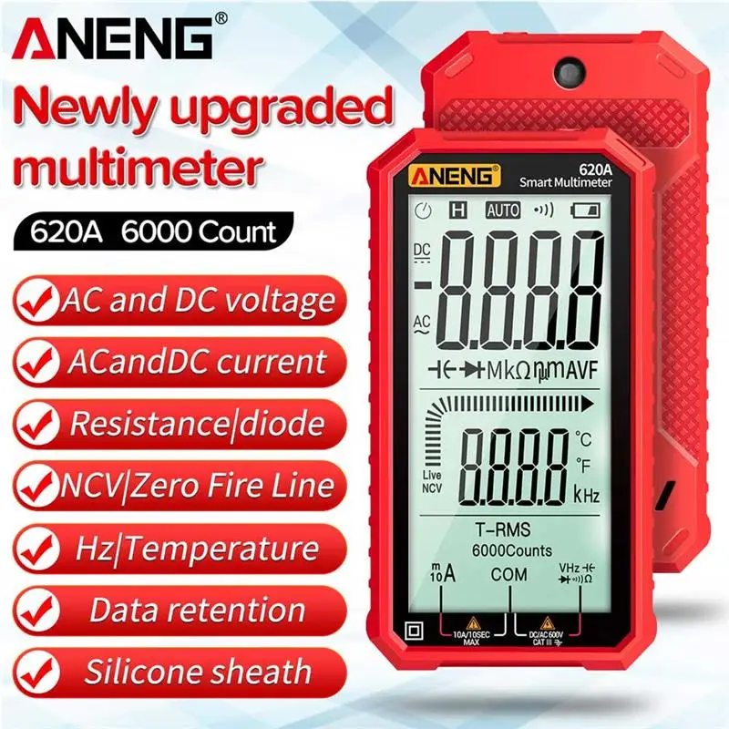 ANENG 620A цифровые фототехники 6000 отсчетов True RMS автоматический Электрический