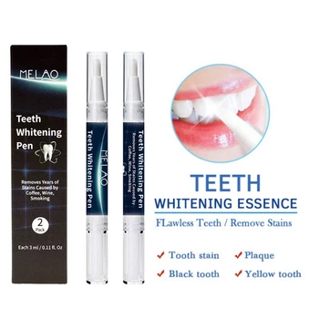 

2PCS Teeth Whitening Pen Cleaning Dental Plaque Gel Yellow Teeth Cigarette Stain Bad Breath Removal Oral Hygiene Care Product