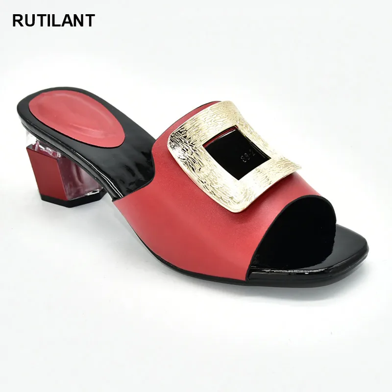 

New Red Color Wedding Shoes for Women Sweet Style for Royal Wedding Party Slingbacks Sandals Women Shoes High Heels Wedding Shoe