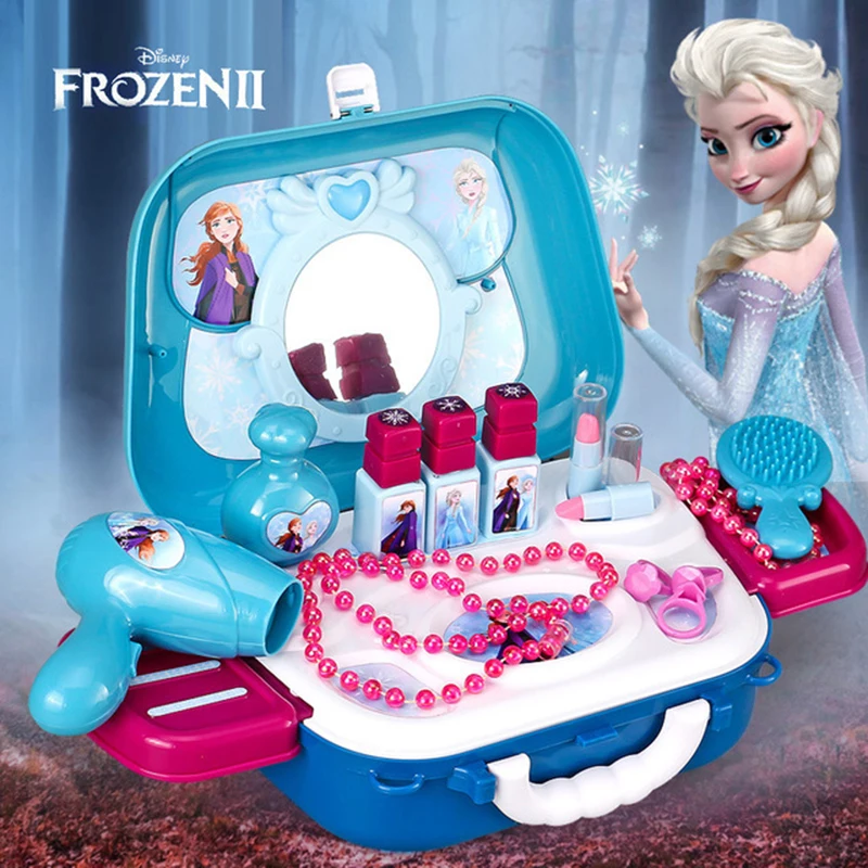 Дисней Игрушки для девочек принцесса игрушки Замороженные туалетный Макияж набор игрушек Детский макияж Замороженные игрушки Детский имитационный туалетный столик - Цвет: 7