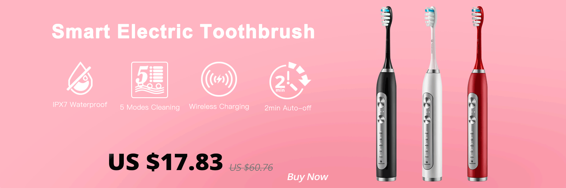 Brosse à Dents électrique Sonique - Avec 8 Têtes De Rechange, Recharge USB, étanche IPX7