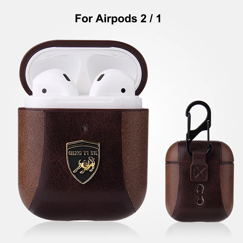Роскошный кожаный чехол для Apple Airpods Pro противоударный чехол для Airpods Pro 3 2 1 чехол для Apple Air pods 3 Pro защитный чехол - Цвет: Coffee airpods 2 1