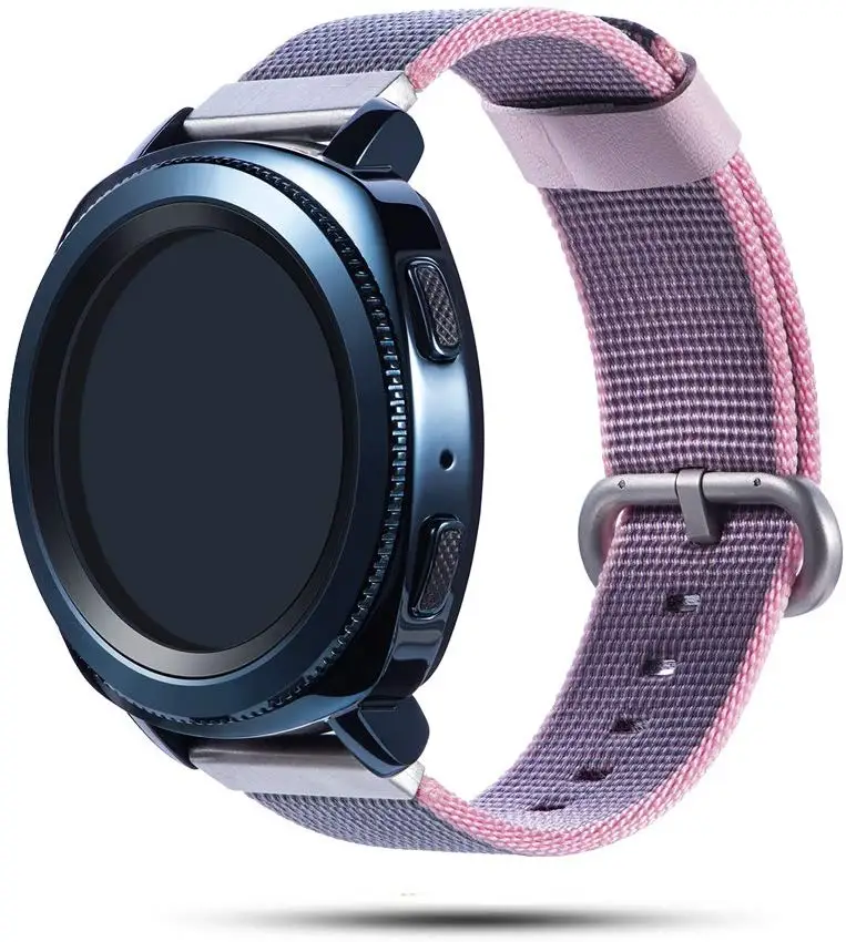 Тканый нейлоновый ремешок для samsung Galaxy Watch 46 мм 42 мм Active 2 huawei GT 2 ремешок Magic Huami Amazfit браслет 22 мм 20 мм - Цвет ремешка: purple