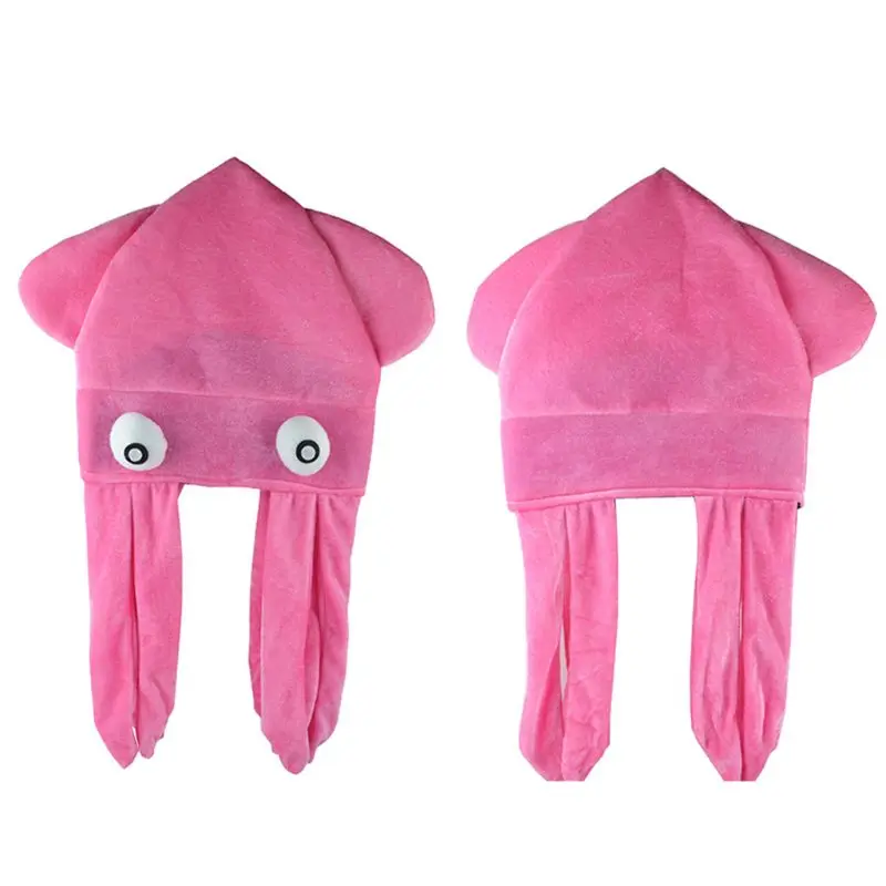 KLV Cute Rainbow Squid Hat Funny Crazy Party Hats Sea Animal Octopus Mushroom Caps Headdress For Halloween Party