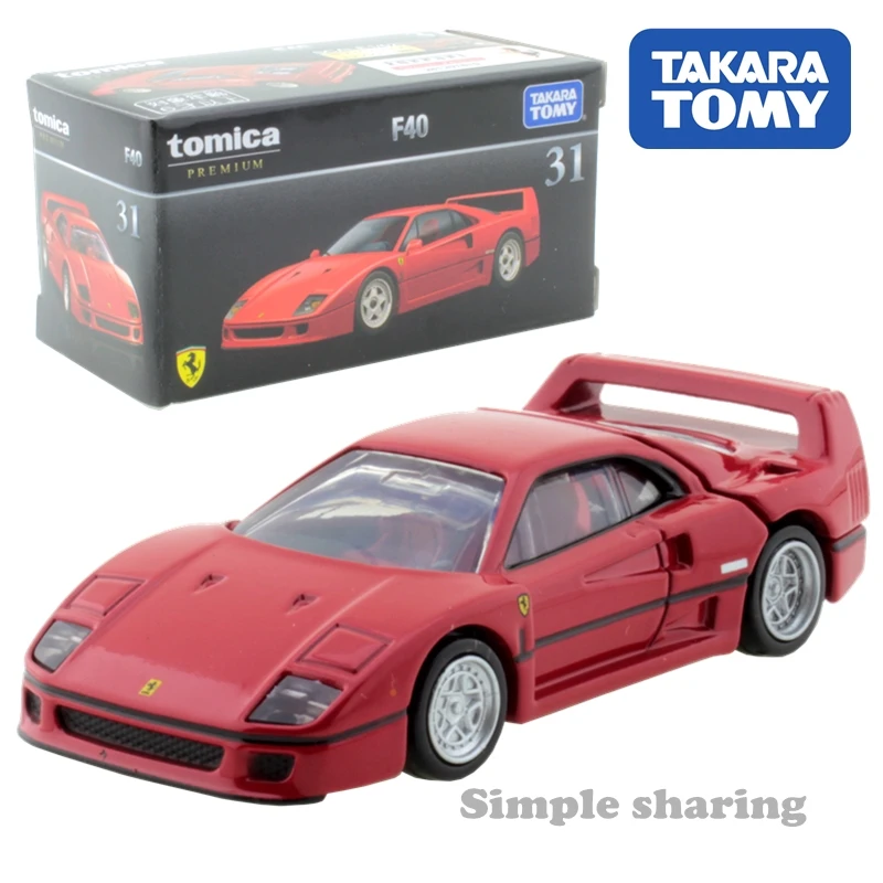 TAKARA TOMY TOMICA PREMIUM DieCast car 1:62 Ferrari F40 #31 