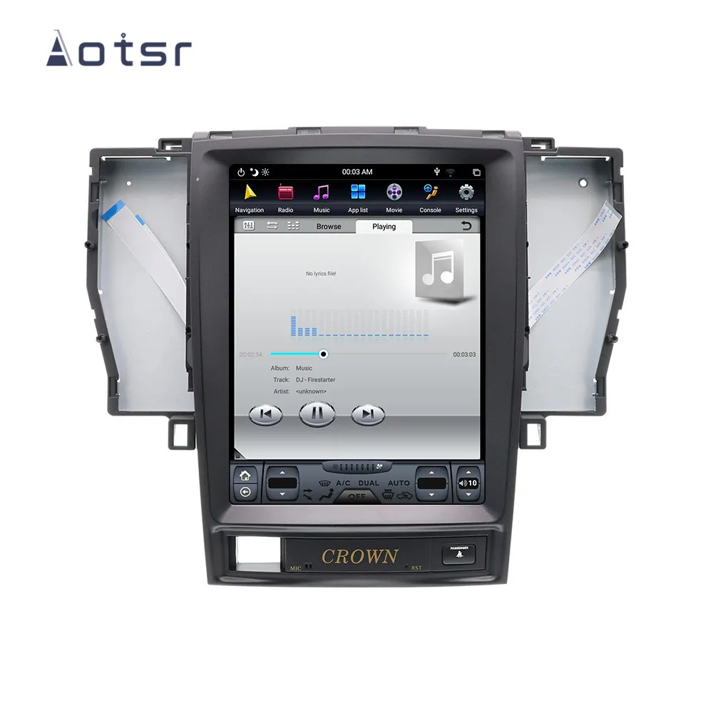 AOTSR 10,4 дюймов Android 8,1 Tesla стиль HD экран Автомобильный gps навигатор для TOYOTA CROWN 12th головное устройство мультимедийный плеер wifi