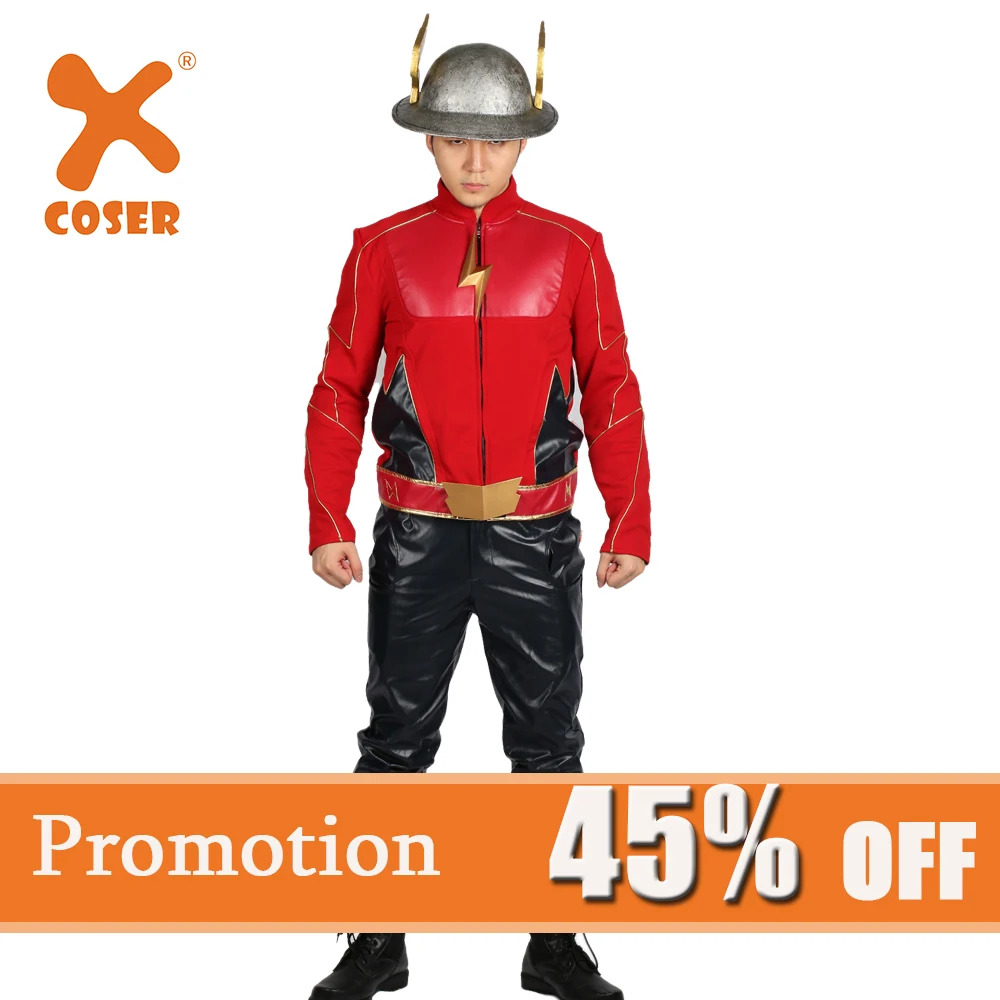 X-COSTUME распродажа 45% скидка флэш сезон 2 Джей костюм garrick для косплея и Хэллоуина подарок для фанатов высокого качества