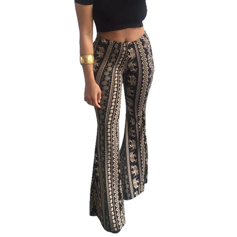 Boho Flare Pants Women Bohemian Fashion 