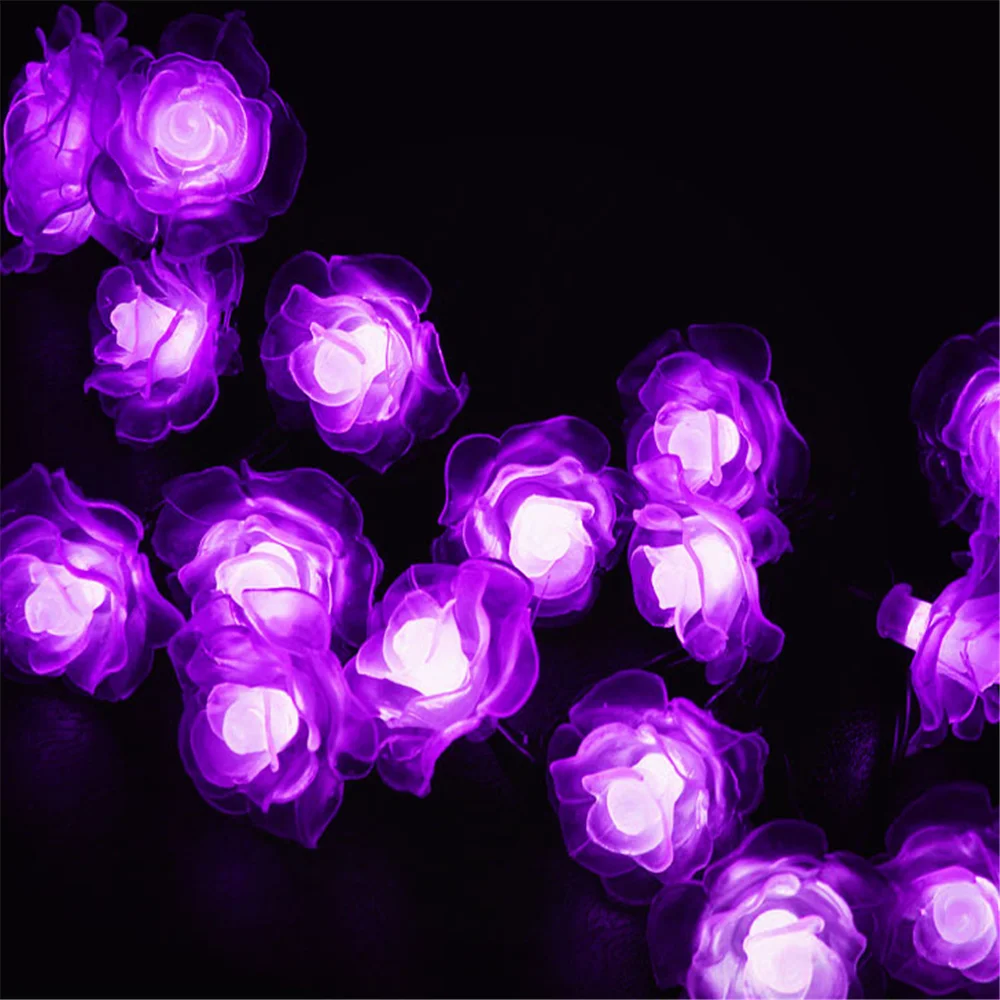 30LED Роза Солнечная гирлянда Сказочный светильник s открытый/закрытый Рождественский светильник водонепроницаемый для праздника свадьбы комнаты дерево Патио Сад Декор