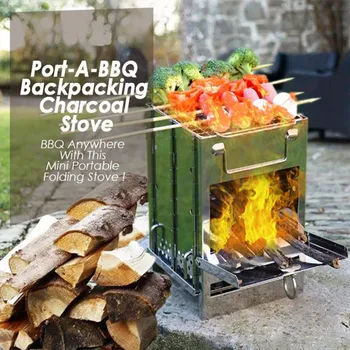 

Outdoor Grill Rack Stove Pan Camping Roasters Charcoal Bbq Oven Picnic Cookware Кемпинг Туризм Hiking Equipment Accessoriess