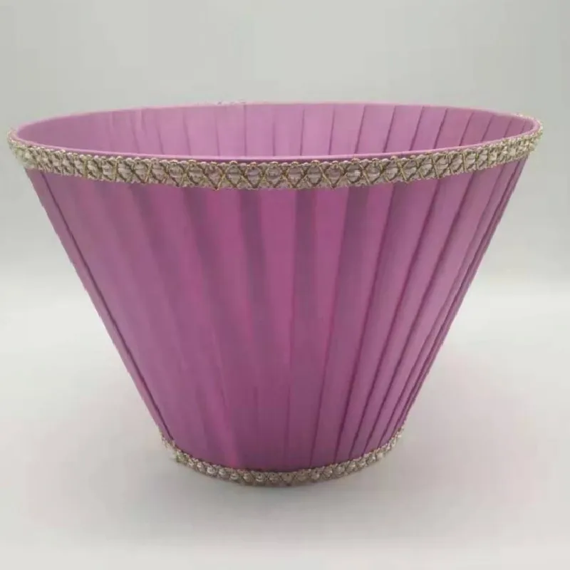 E27 арт-деко абажур для настольной лампы розовый/фиолетовый круглый тканевый абажур современный стиль крышка лампы для украшения дома