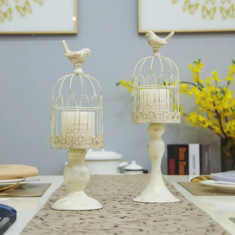 

Retro Iron Candle Holder Bird Cage Candle Stand Wedding Candlestick Candelabra Table Decor Wedding Centerpieces