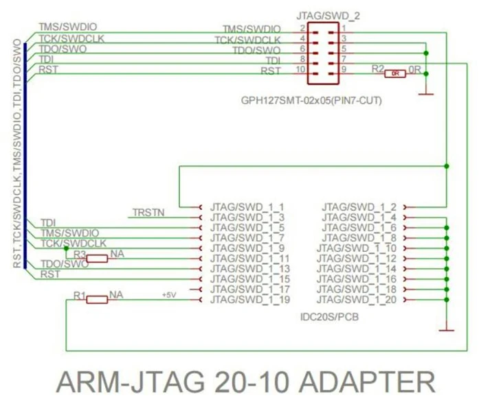 EA-ACC-040 10-контактный до 20-PIN JTAG адаптер пластина/LPC-Link макетная плата