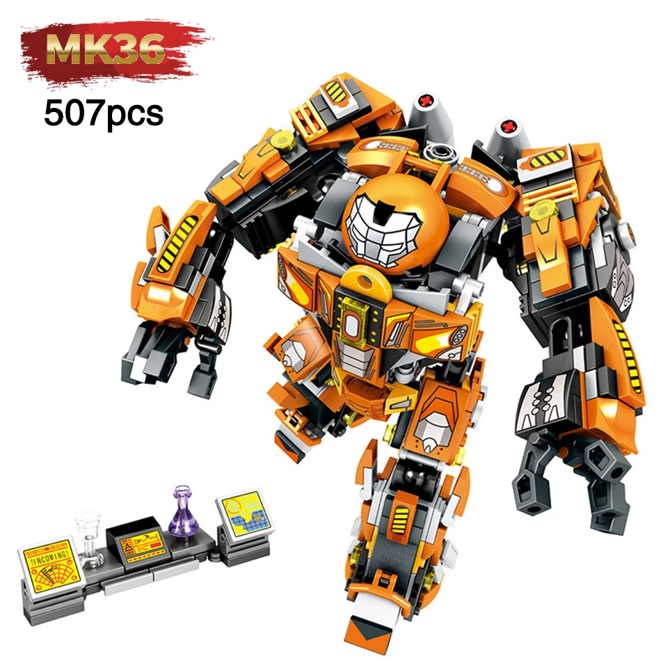 

Marvel Avengers Super Heroes Iron Man MK36 Armor Mark Compatible legoingly Building Blocks Bricks Toys For Children Gifts