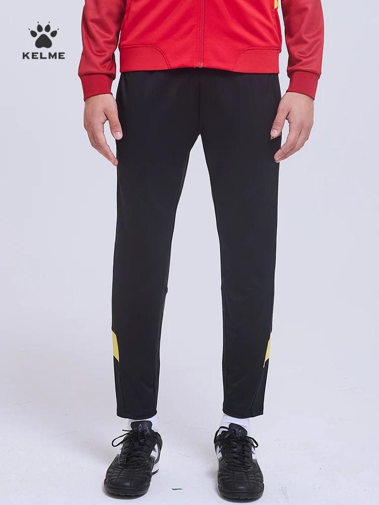 Men's Football Training Leg Pants KELME Official Flagship Sports Trousers Running High Stretch Fitness Pants 8161CK1003 For Sports Leggings Football Training Kit