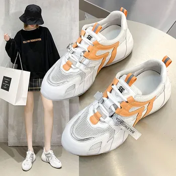 

Single shoes women 2020 spring new ladies outdoor leisure sports shoes comfortable breathable light thick non-slip mesh shoes