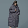 S- 7XL grande taille hiver Oversize chaud duvet de canard manteau femme x-long duvet chaud veste à capuche Style cocon épais chaud Parkas F192 ► Photo 2/6