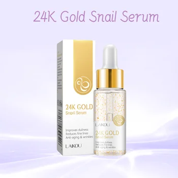 

1 Pc 24K Gold Snail Serum Hyaluronic Acid Whitening Snail Face Essence Nicotinamide Moisturizing Tighten Skin Essence TSLM1
