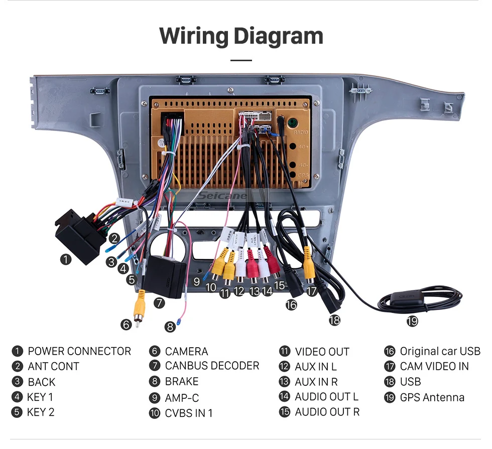 Sale Seicane Android 8.1 RDS GPS Unit Player for VW Volkswagen Passat 2012 10.1 inch Car Radio with Steering Wheel Control 1080P DVR 17