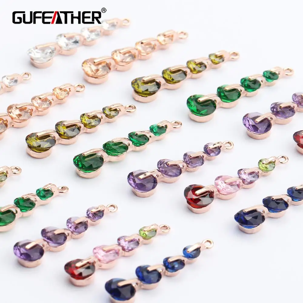 GUFEATHER M455 ювелирные аксессуары цепочка для ушей 18k позолота diy циркониевая