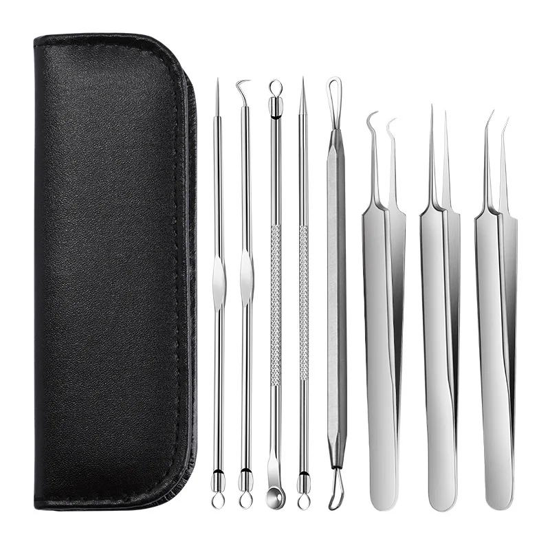 8 In 1 Stainless Steel Acne Needle Set Blackhead Remover Clean Spot