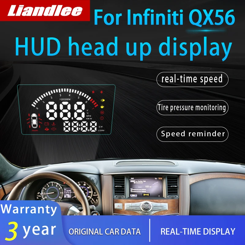 Liandlee полнофункциональный HUD Автомобильный дисплей для Infiniti QX56~ безопасный экран для вождения OBD проектор данных лобовое стекло