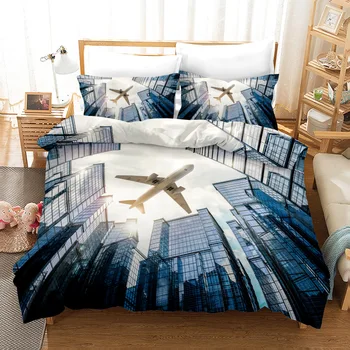 

Airplane 3d Bedding Set Duvet Covers Pillowcases Children Room Decor Comforter Bedding Sets Bed Linen 02