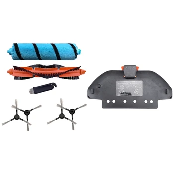 

Roller Soft Brush Side Brush Robot er for Conga 3490 4090 5090 Xiaomi STYJ02YM & Mop Cloth Rag Rack for Mijia