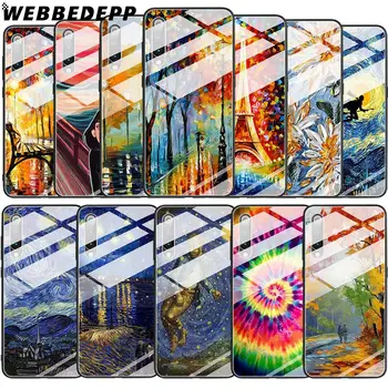 

Van Gogh Starry Night Tempered Glass Case for Xiaomi Mi 8 Lite 9 F1 5X 6X A1 A2 Cover