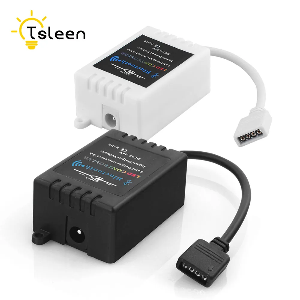 12-24 в Bluetooth RGB контроллер 5050 полосы света цветовое переключение музыки Танцы Белый/Черный Функция Группы синхронизации приложение для телефона