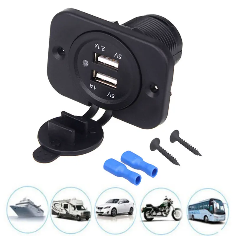 Vehemo 3100MA черное автомобильное USB зарядное устройство Автомобильный адаптер Определение напряжения автомобильное зарядное устройство универсальная защита от перезарядки практичное