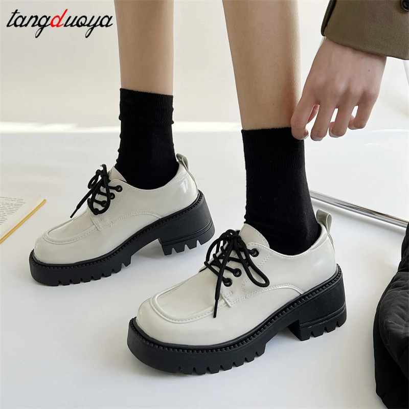 Chunky oxford shoes womens Clearance