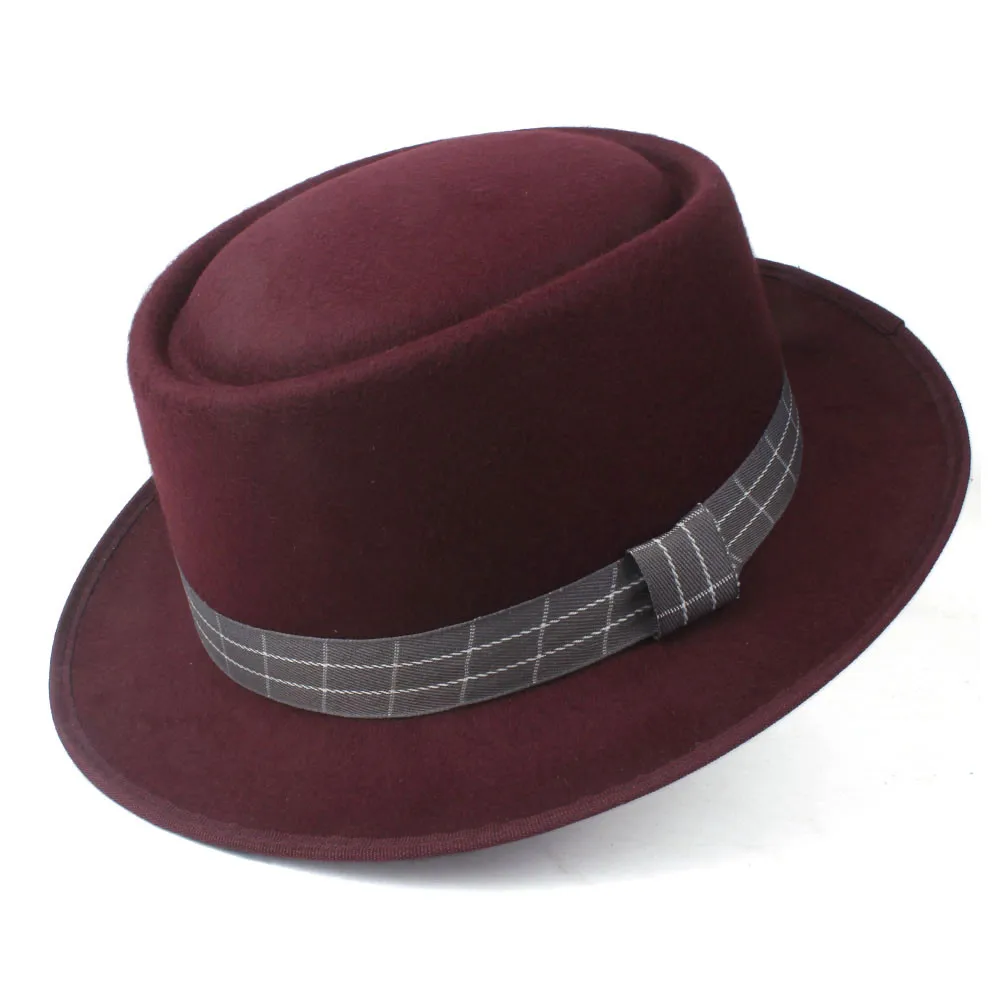 Модная мужская и женская шляпа-пирожок папа шерстяная шляпа Fedora мягкая фетровая шляпа Танцевальная вечеринка шляпа