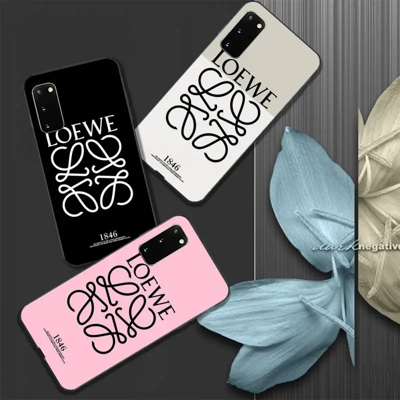 

Spain brand VIP LOEWE Silicone phone cover case for Samsung galaxy s6 s7 edge s8 s9 s10 s10 lite s20 ULTRA plus funda